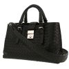 Borsa Bottega Veneta  Roma modello piccolo  in pelle intrecciata nera - 00pp thumbnail