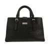 Bottega Veneta  Roma small model  handbag  in black intrecciato leather - Detail D4 thumbnail