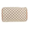 Borsa Louis Vuitton  Speedy 30 in tela a scacchi azzurro e pelle naturale - Detail D1 thumbnail