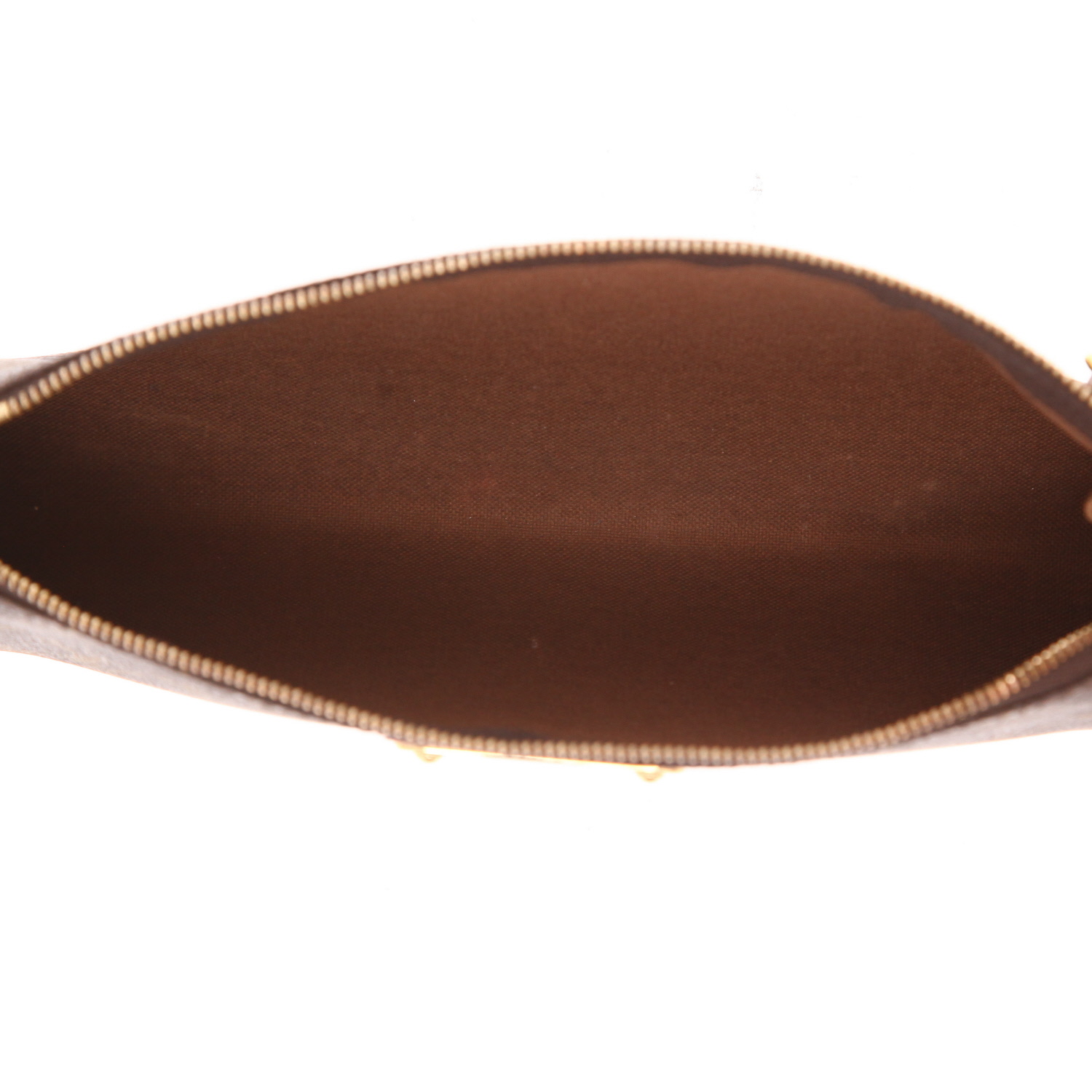 Louis Vuitton  Eva handbag/clutch  in brown monogram canvas  and natural leather - Detail D3