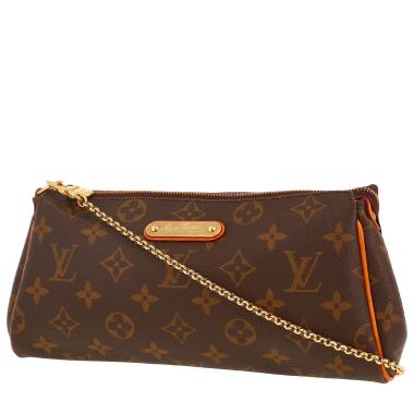 Louis Vuitton  Eva handbag/clutch  in brown monogram canvas  and natural leather