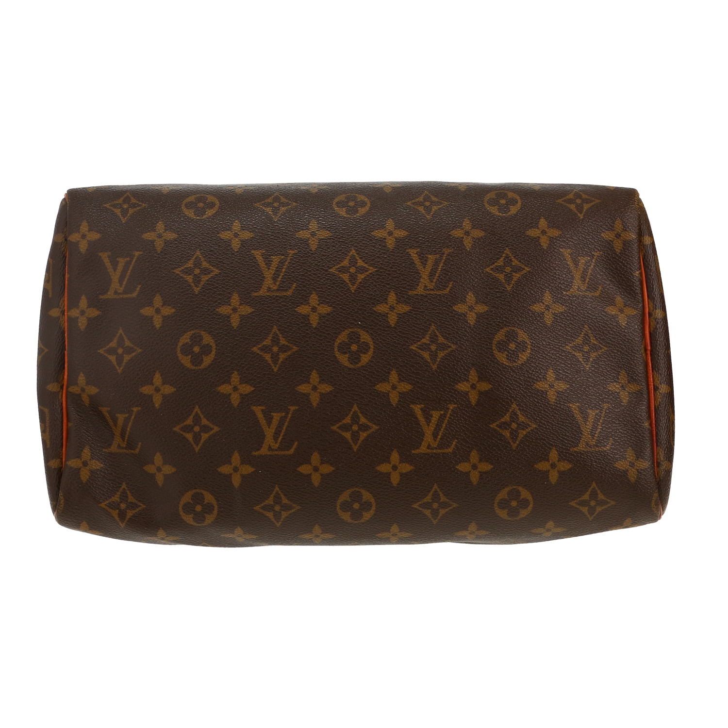Sac Louis Vuitton  Speedy 30 en toile monogram marron et cuir naturel - Detail D1