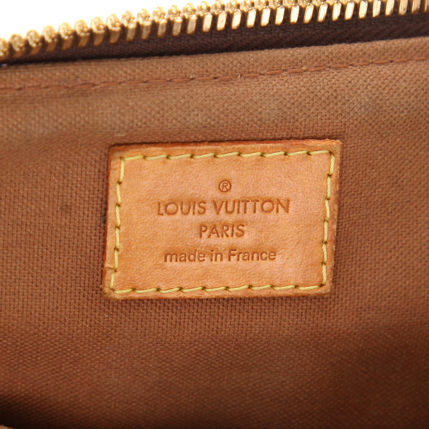 Louis Vuitton  Palermo handbag  in brown monogram canvas  and natural leather - Detail D2
