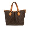 Borsa Louis Vuitton  Palermo in tela monogram marrone e pelle naturale - Detail D4 thumbnail