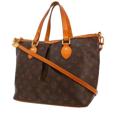 Bolso de mano Louis Vuitton  Palermo en lona Monogram marrón y cuero natural