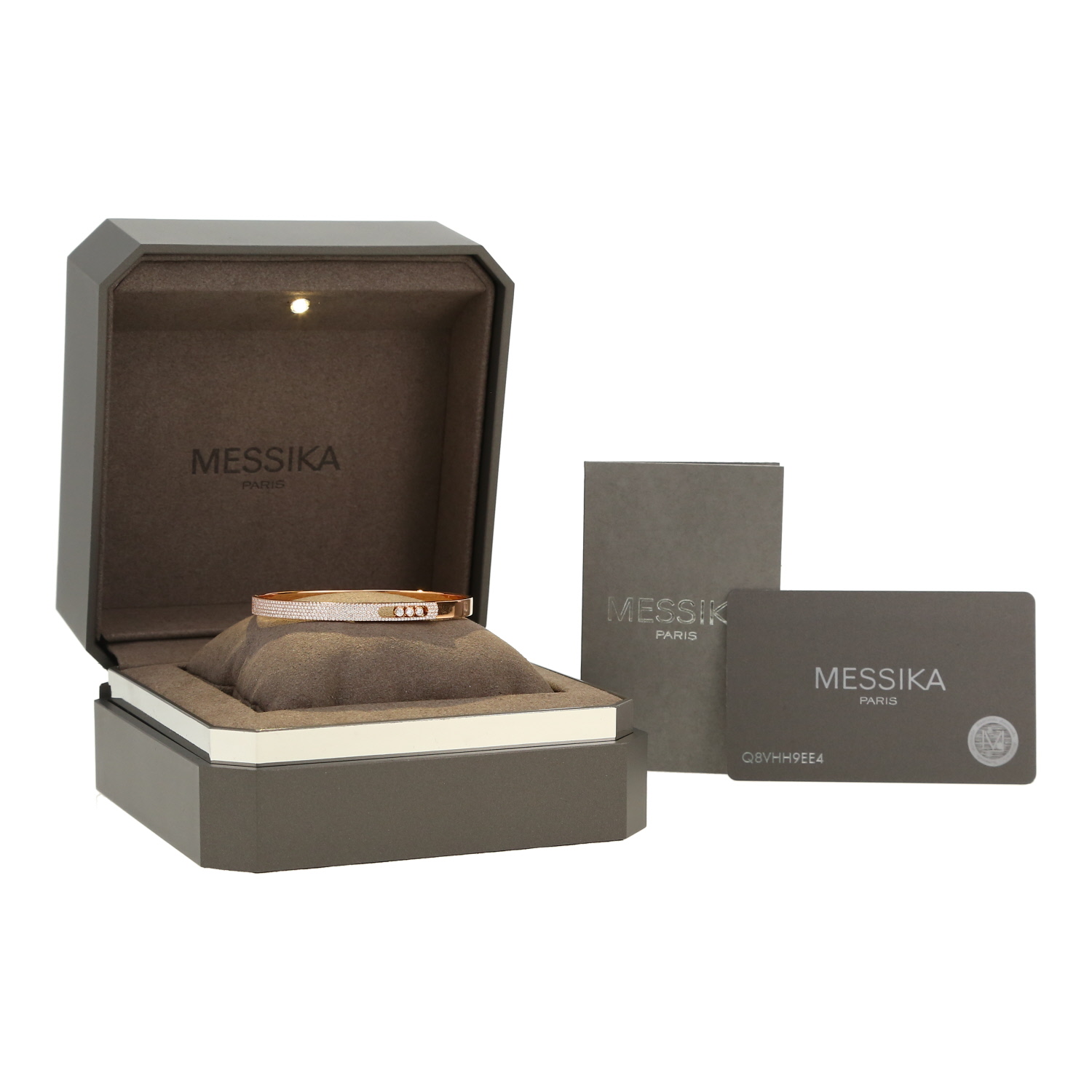 Bracciale Messika Move Noa in oro rosa e diamanti - Detail D2