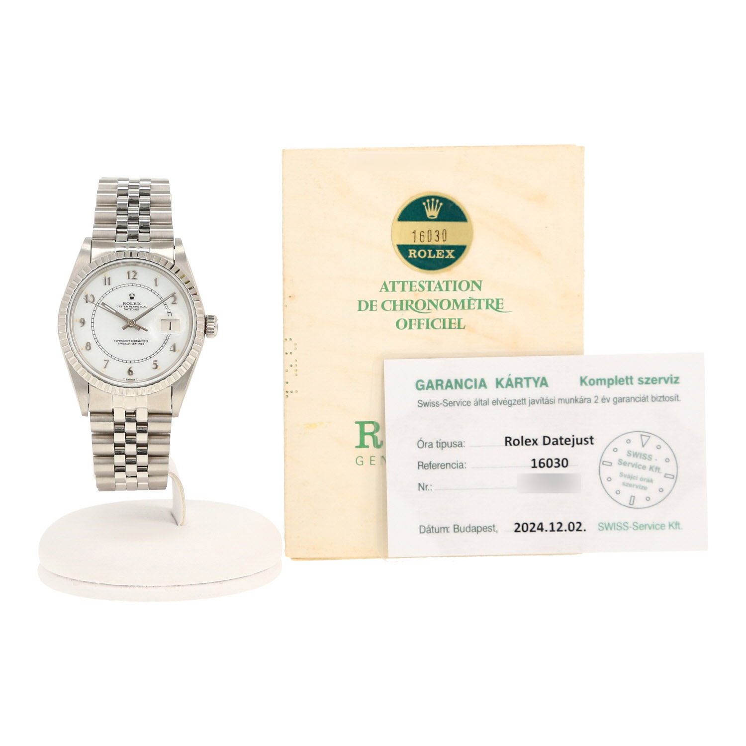 Montre Rolex Datejust " Boiler Gauge” en acier Ref: Rolex - 16030  Vers 1979 - Detail D2