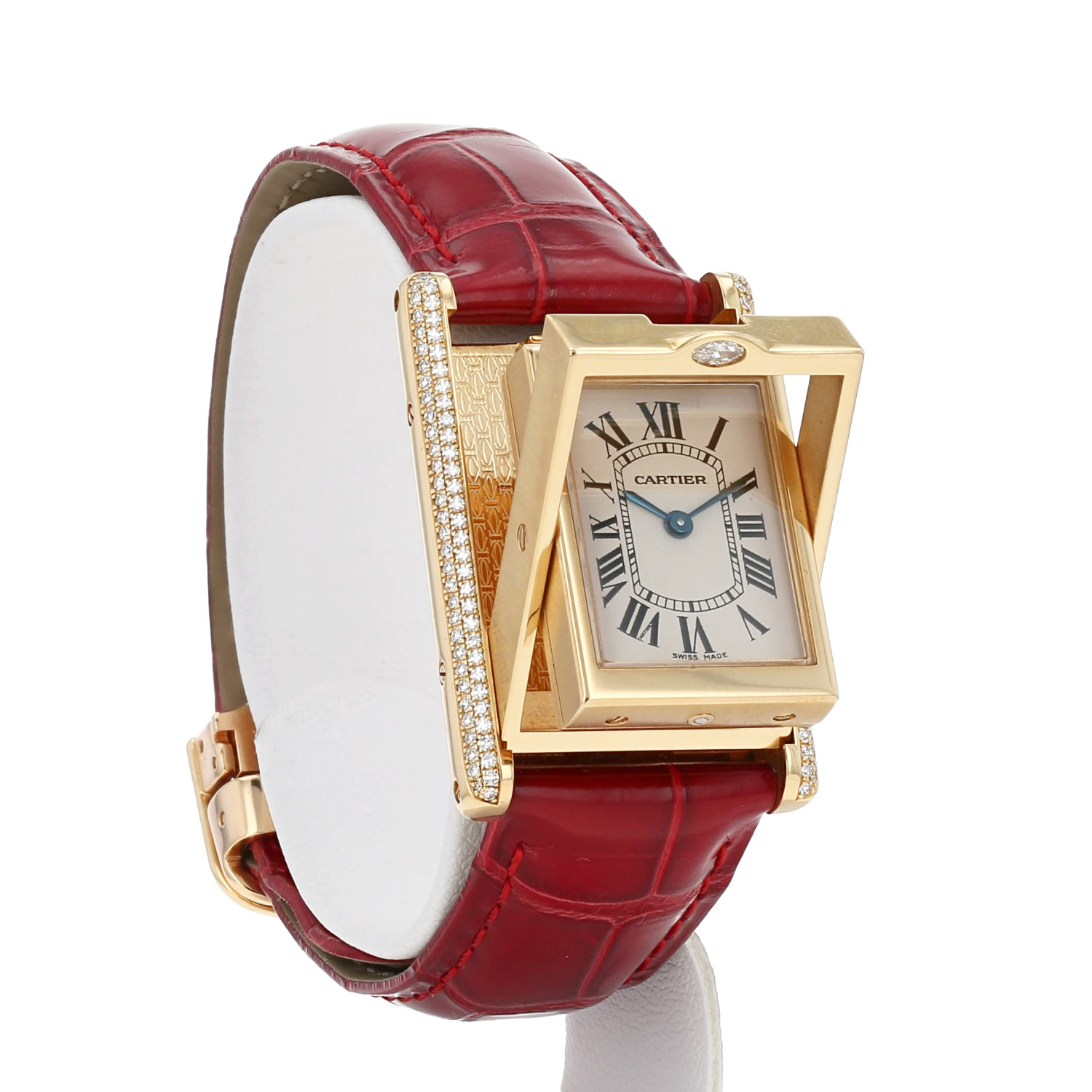 Montre Cartier Tank Basculante en or jaune Ref: Cartier - 2506  Vers 1990 - Detail D3