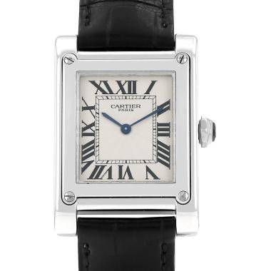 Montre Cartier Tank à vis en platine Ref: Cartier - 2485  Vers 2000