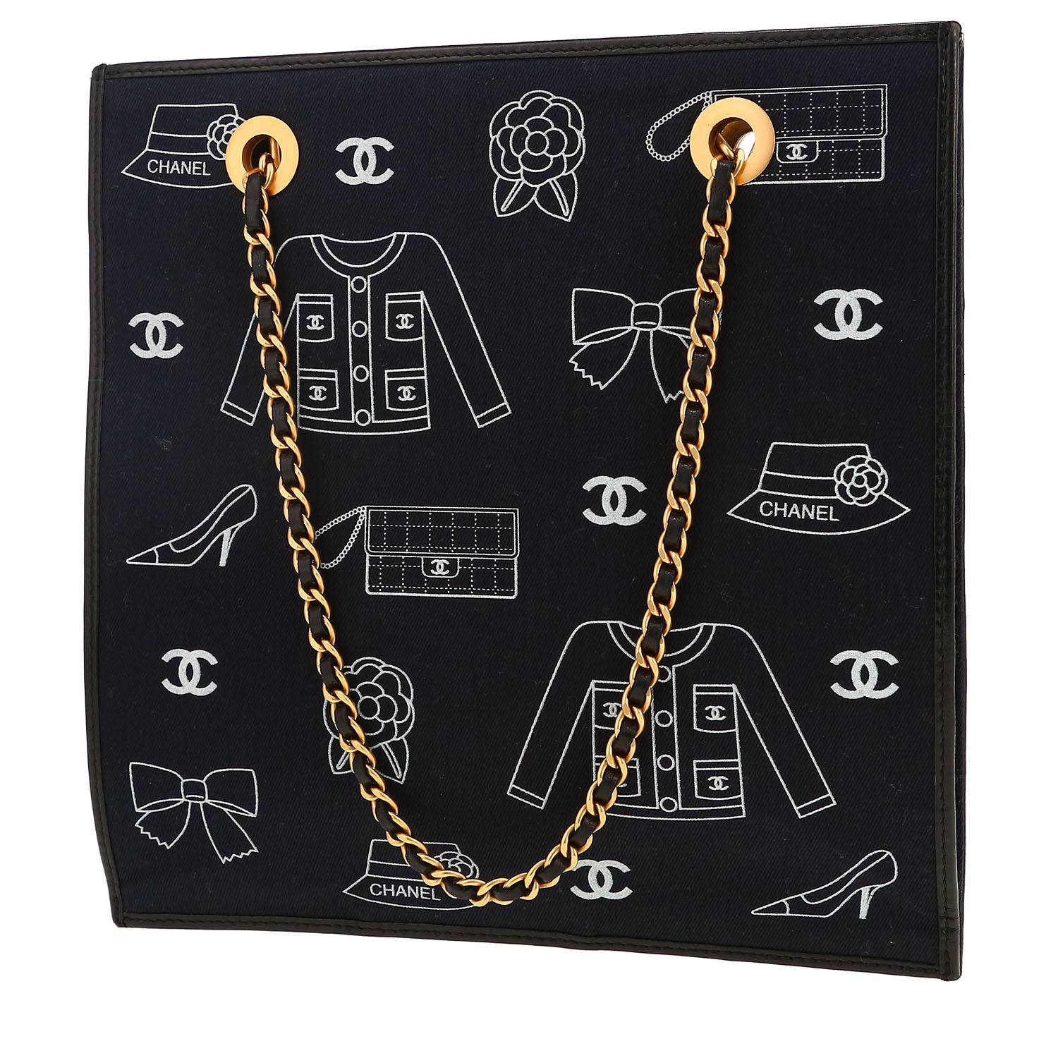 Borsa Chanel  Vintage in tela nera e pelle nera - 00pp