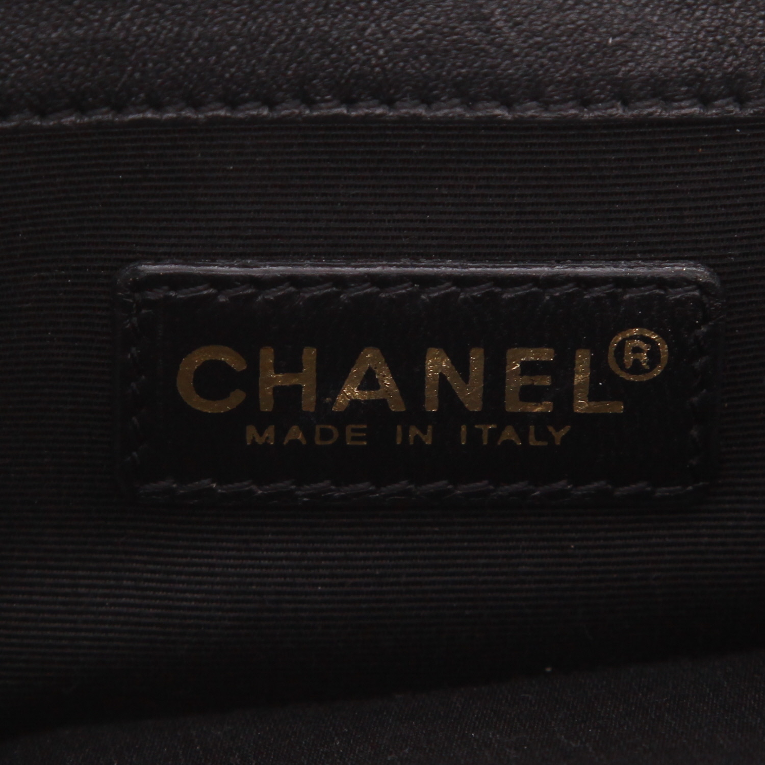 Sac à main Chanel  Vintage en toile noire et cuir noir - Detail D2
