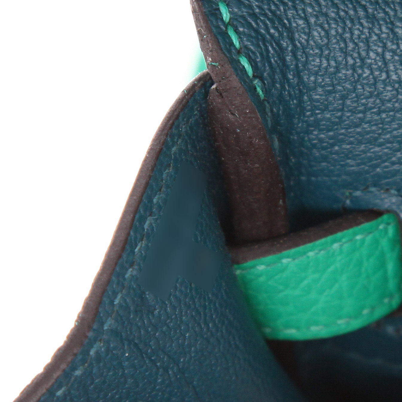 Hermès  Birkin 25 cm handbag  in Vert Menthe Swift leather - Detail D4