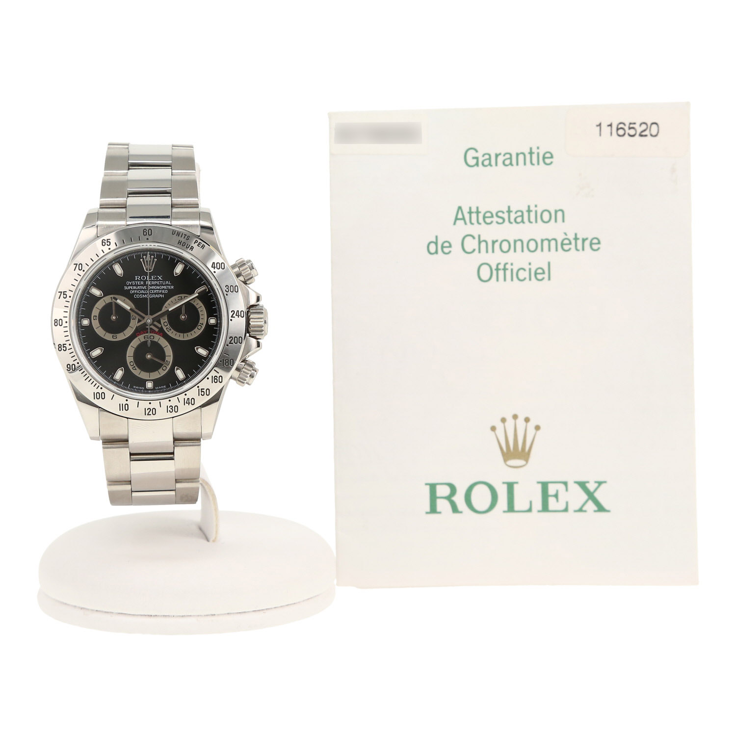 Reloj Rolex Daytona automático de acero, ref.: Rolex - 116520, hacia 2005