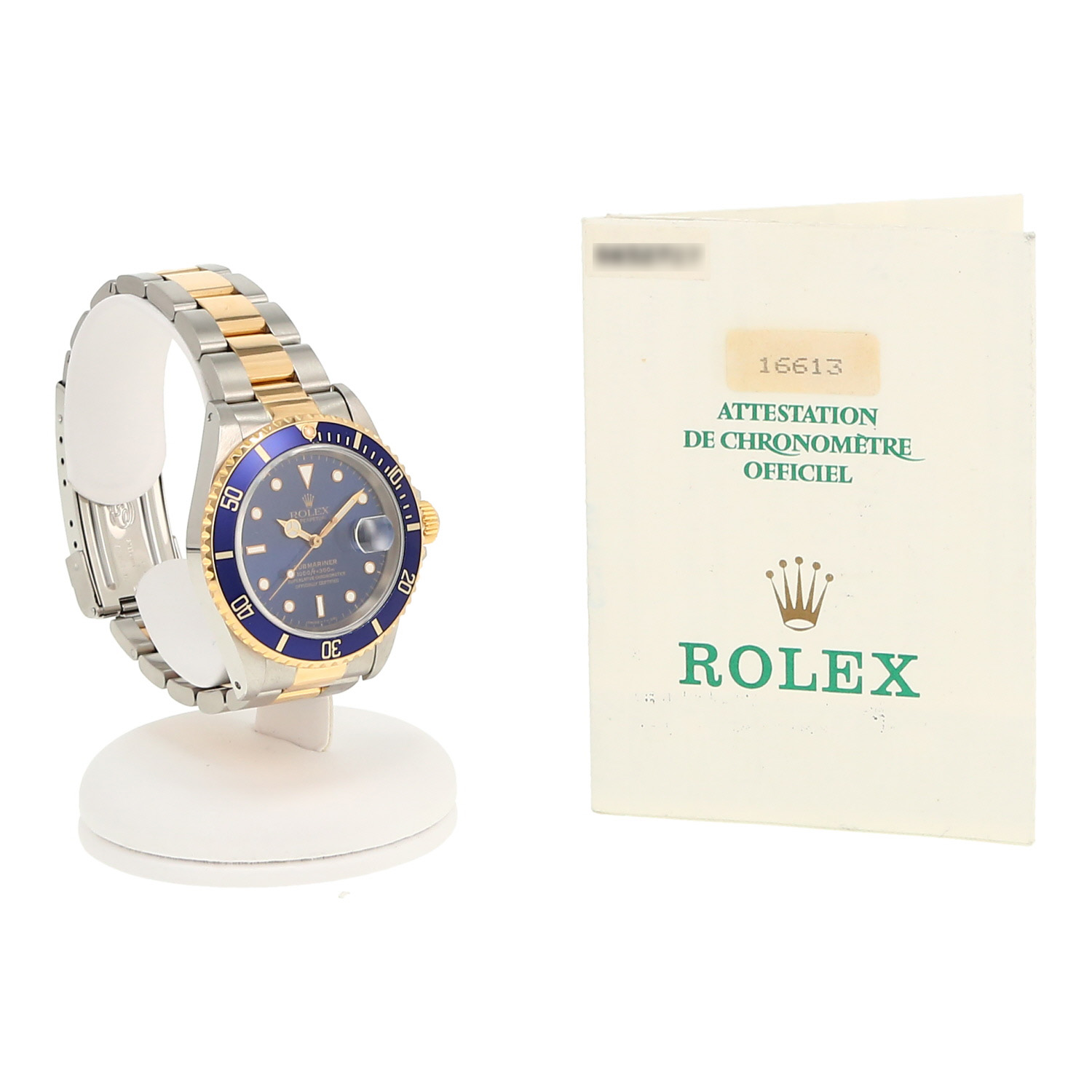 Rolex Submariner Date  in gold and stainless steel Ref: Rolex - 16613  Circa 1993 - Detail D2