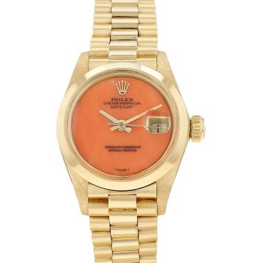 Montre Rolex Datejust Lady en or jaune Ref: Rolex - 6916  Vers 1981