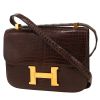 Hermès  Constance handbag  in brown porosus crocodile - 00pp thumbnail