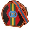 Gucci   hat box  in brown and multicolor leather - 00pp thumbnail