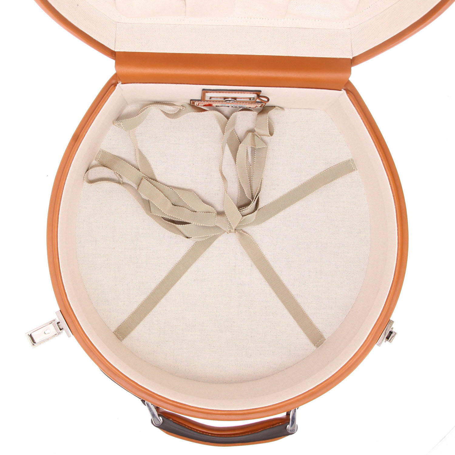 Boite à chapeaux Gucci   en cuir marron et multicolore - Detail D2