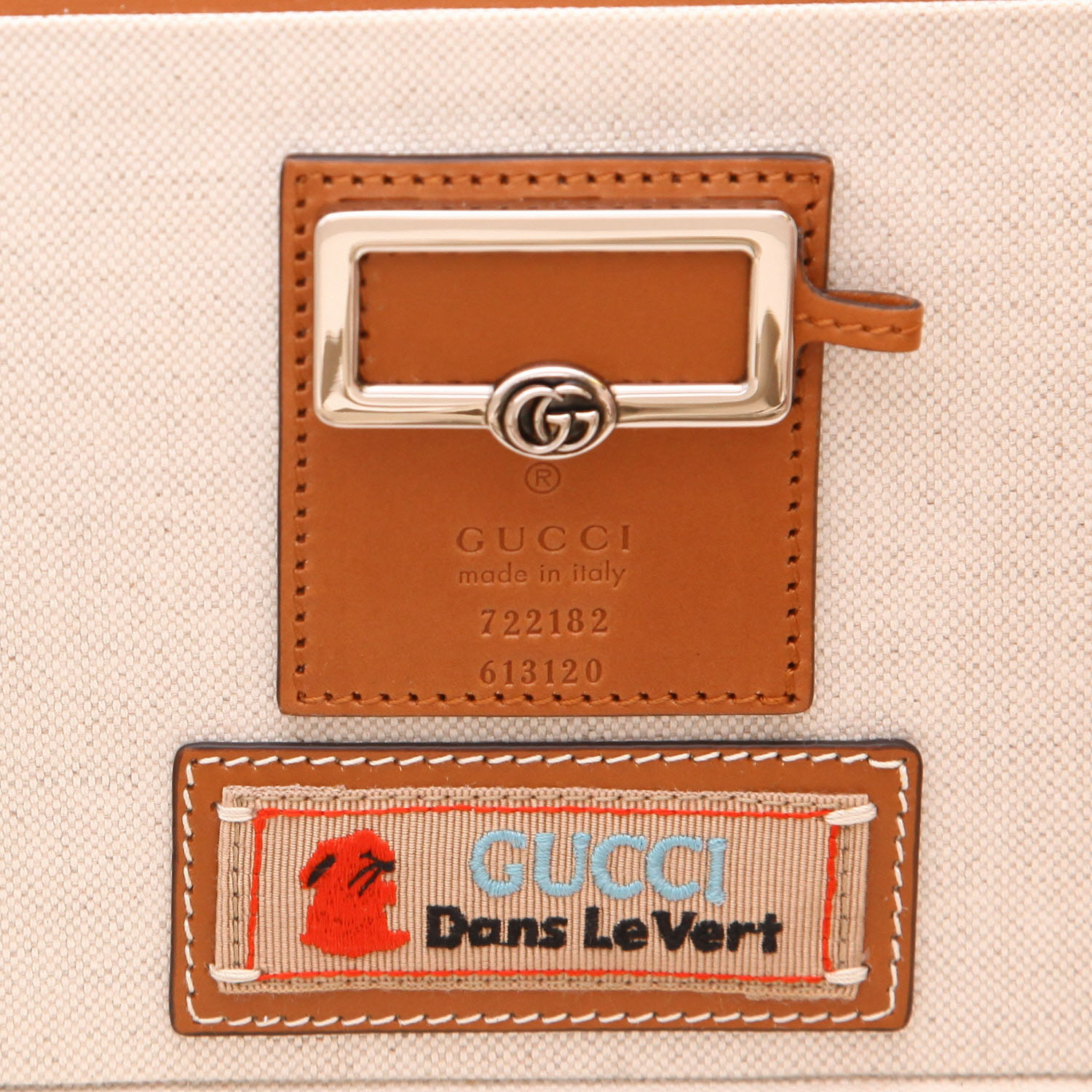 Boite à chapeaux Gucci   en cuir marron et multicolore - Detail D3