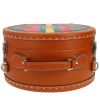 Gucci   hat box  in brown and multicolor leather - Detail D5 thumbnail