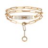 Double Hermès Kelly Chaîne small model bracelet in yellow gold and diamonds - 00pp thumbnail