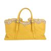 Bottega Veneta   shopping bag  in yellow intrecciato leather - 360 thumbnail