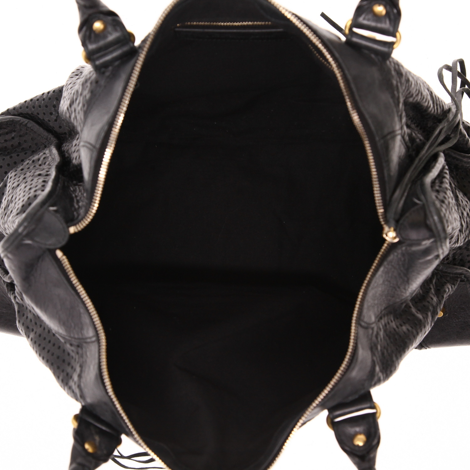 Bolso de mano Balenciaga  City en cuero negro - Detail D3
