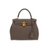Borsa Hermès  Kelly 25 cm in pelle togo grigia stagna - 360 thumbnail