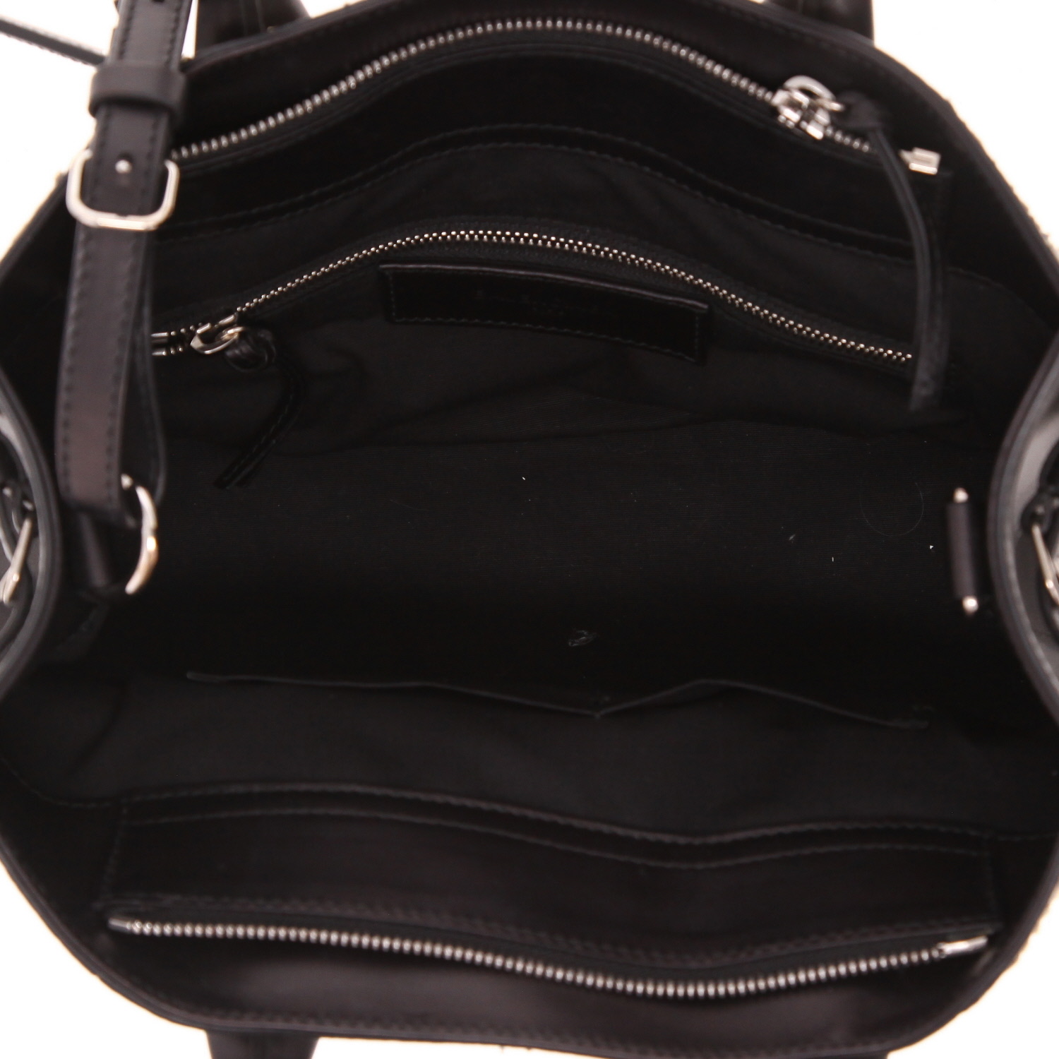 Bolso de mano Balenciaga   en piel de pitón y cuero negro - Detail D3