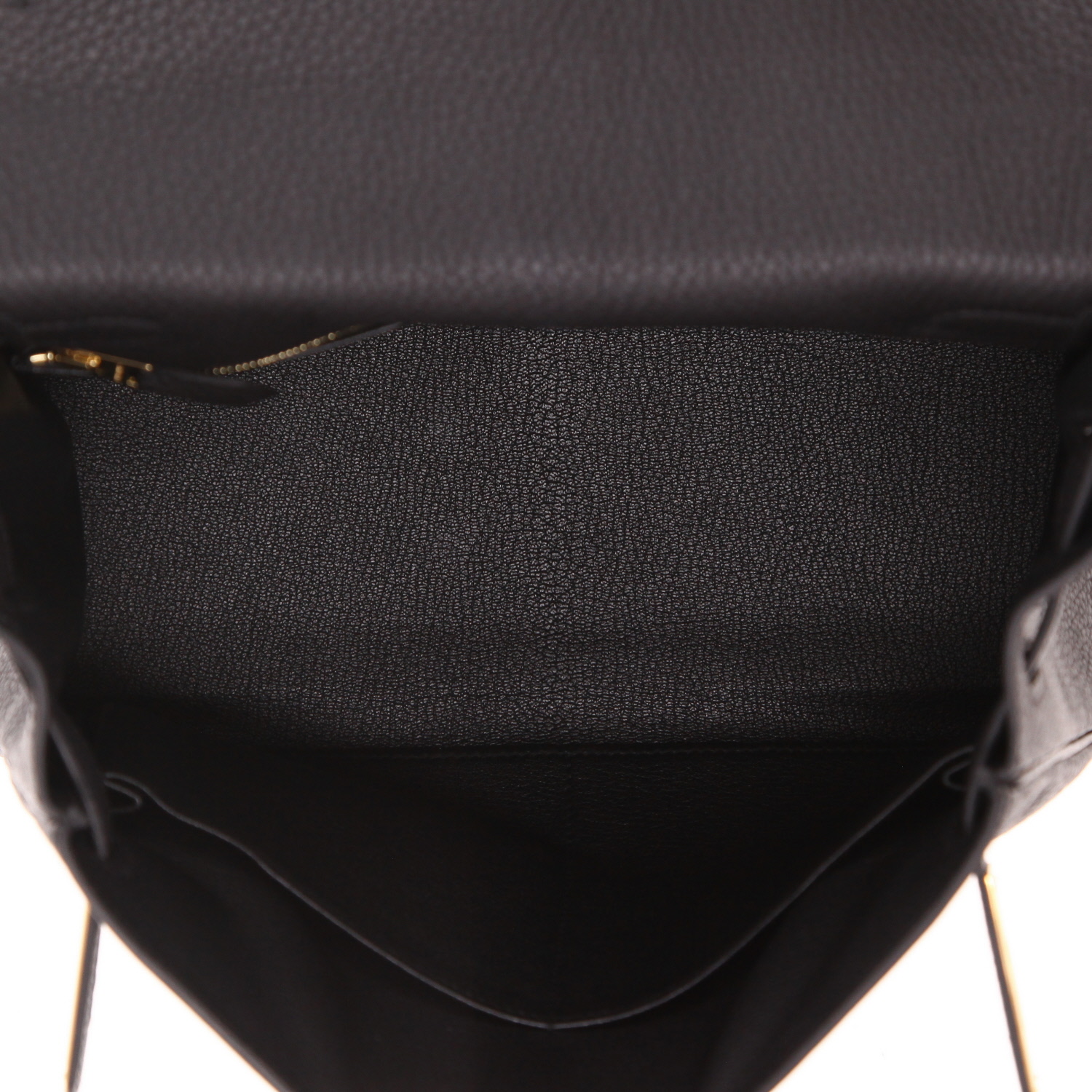 Hermès  Kelly 28 cm handbag  in black togo leather - Detail D3