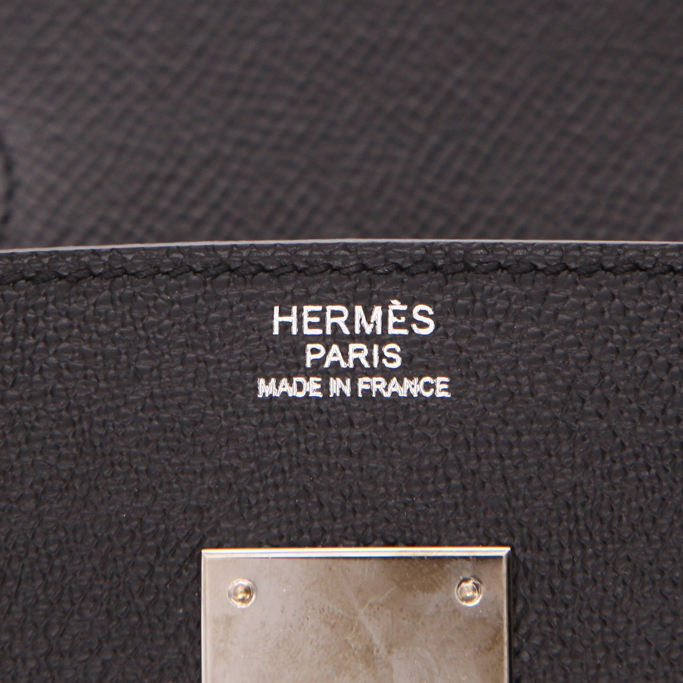 Sac à main Hermès  Birkin 30 cm en cuir epsom noir - Detail D2