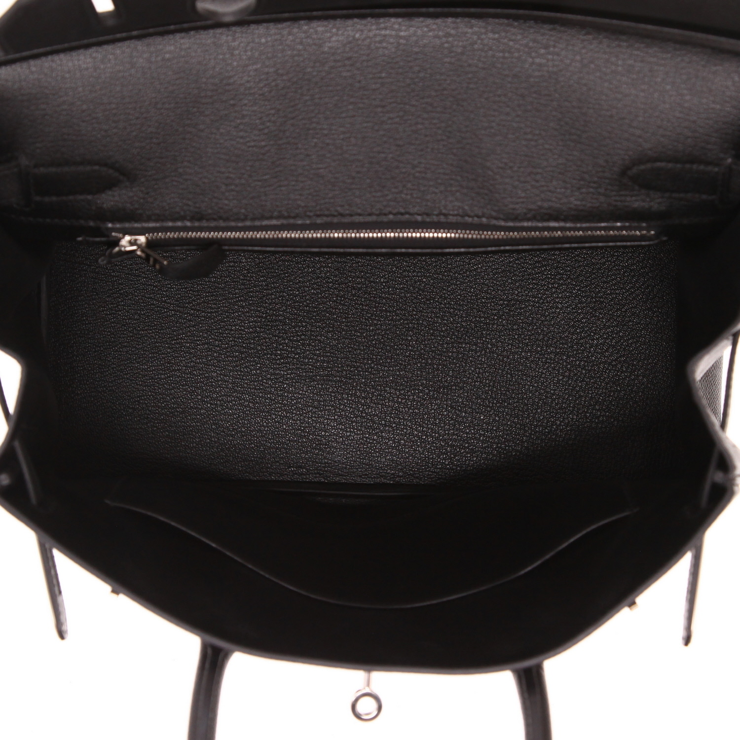 Bolso de mano Hermès  Birkin 30 cm en cuero epsom negro - Detail D3