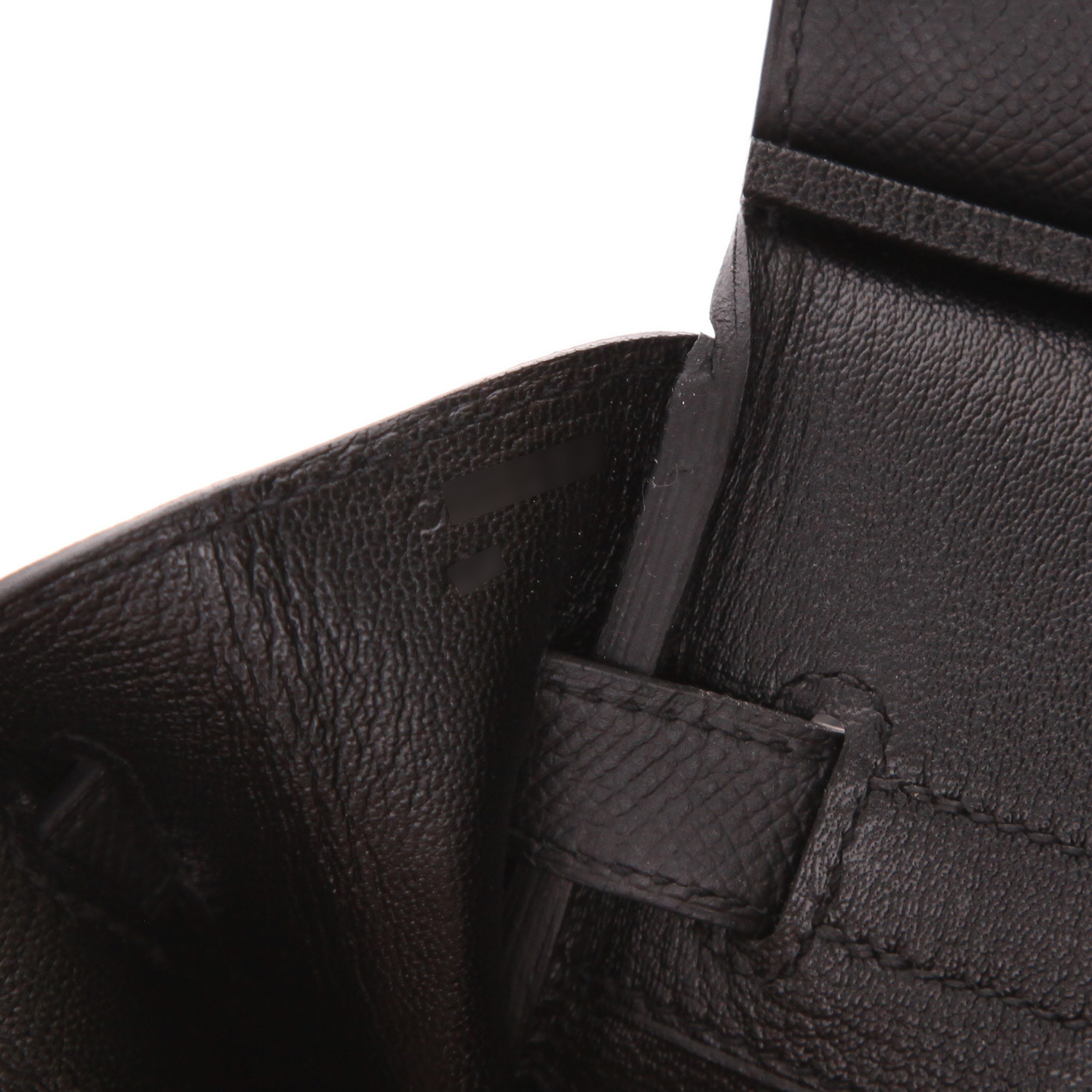 Bolso de mano Hermès  Birkin 30 cm en cuero epsom negro - Detail D4