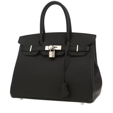 Bolso de mano Hermès  Birkin 30 cm en cuero epsom negro
