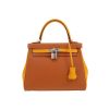 Bolso de mano Hermès  Kelly 25 cm en cuero swift color oro y Jaune Ambre - 360 thumbnail