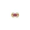 Anello Vintage  in oro giallo, diamanti e rubini - 360 thumbnail