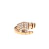 Anello Bulgari Serpenti Viper in oro rosa e diamanti - 360 thumbnail