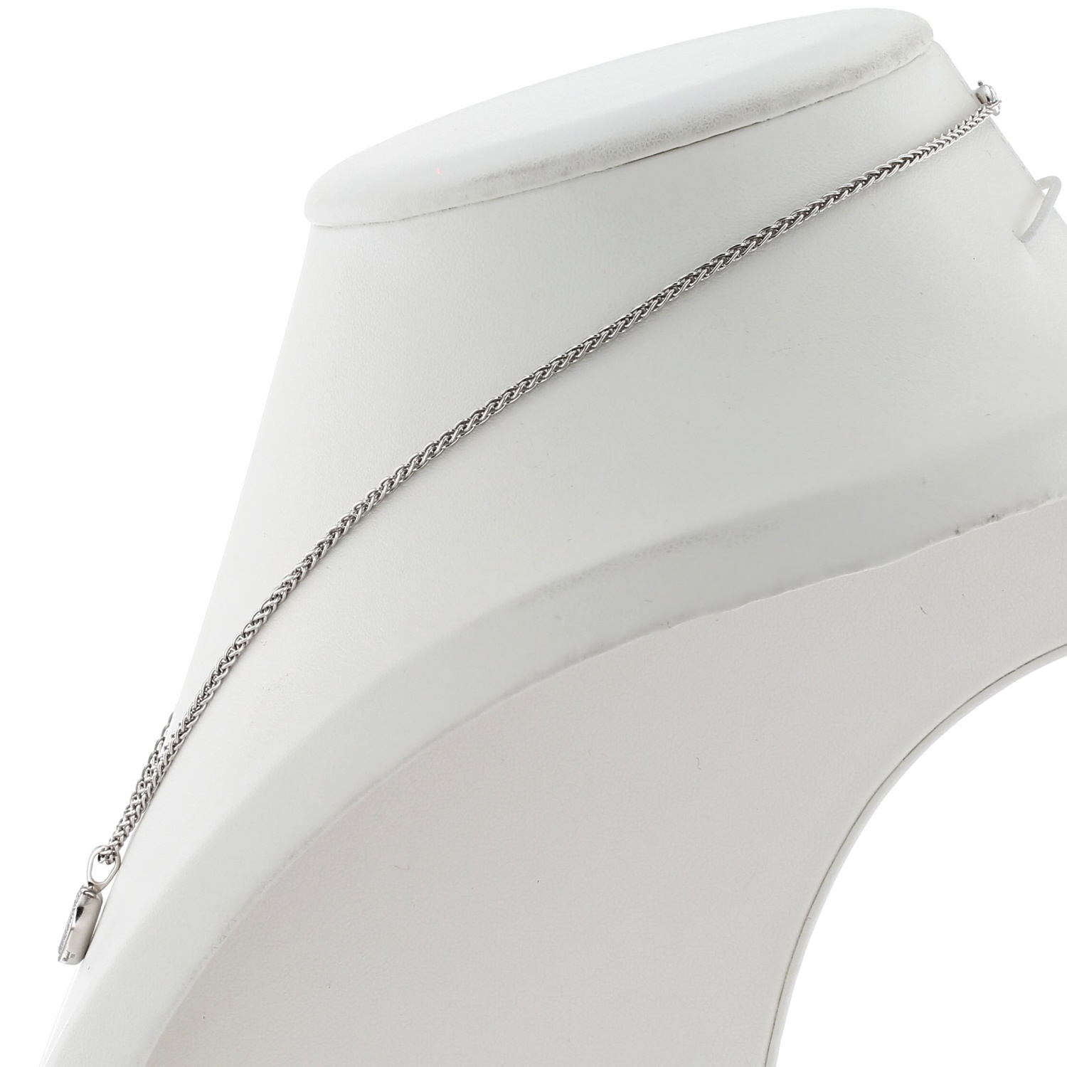 Collier Chopard Happy Diamonds en or blanc et diamants - Detail D3
