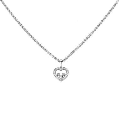 Collar Chopard Happy Diamonds de oro blanco y diamantes