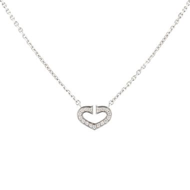 Collar Cartier Coeur et Symbole de oro blanco y diamantes