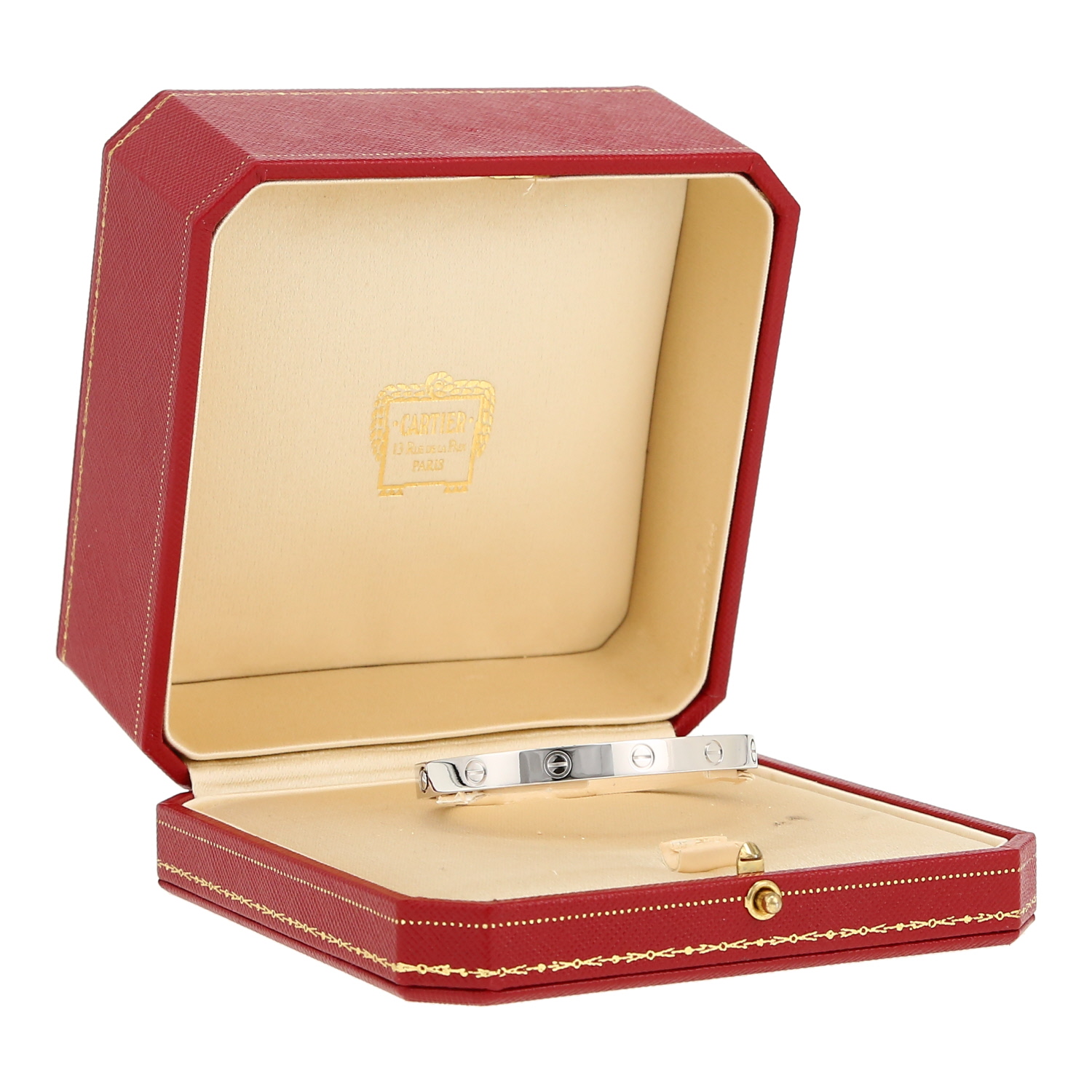 Brazalete Cartier Love de oro blanco - Detail D2