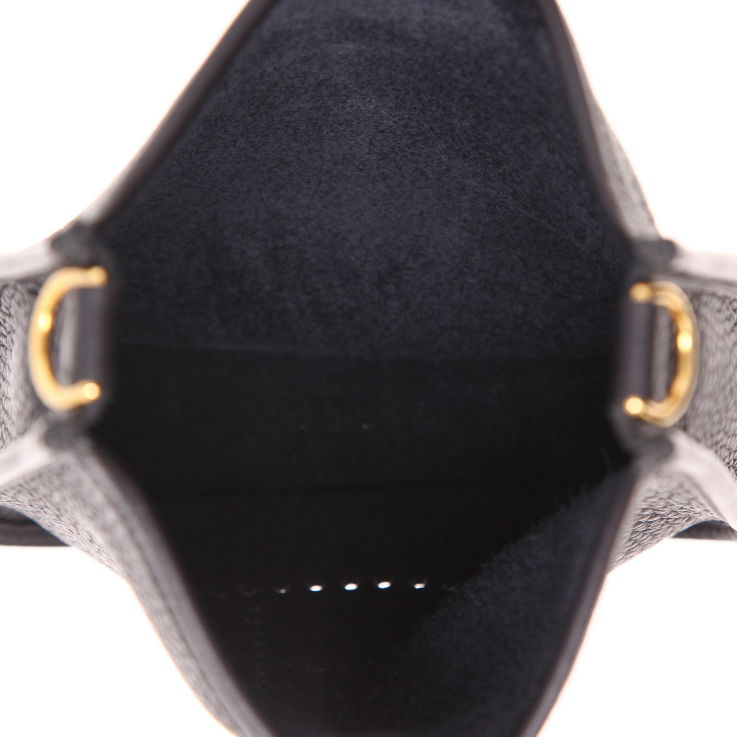 Sac bandoulière Hermès  Mini Evelyne en cuir taurillon clémence Bleu Caban - Detail D3