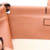 Loewe  Cushion shopping bag in red and blue Tartan woollen fabric  and brown leather - Detail D2 thumbnail