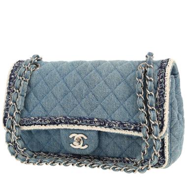 Borsa Chanel  Timeless Classic in denim blu