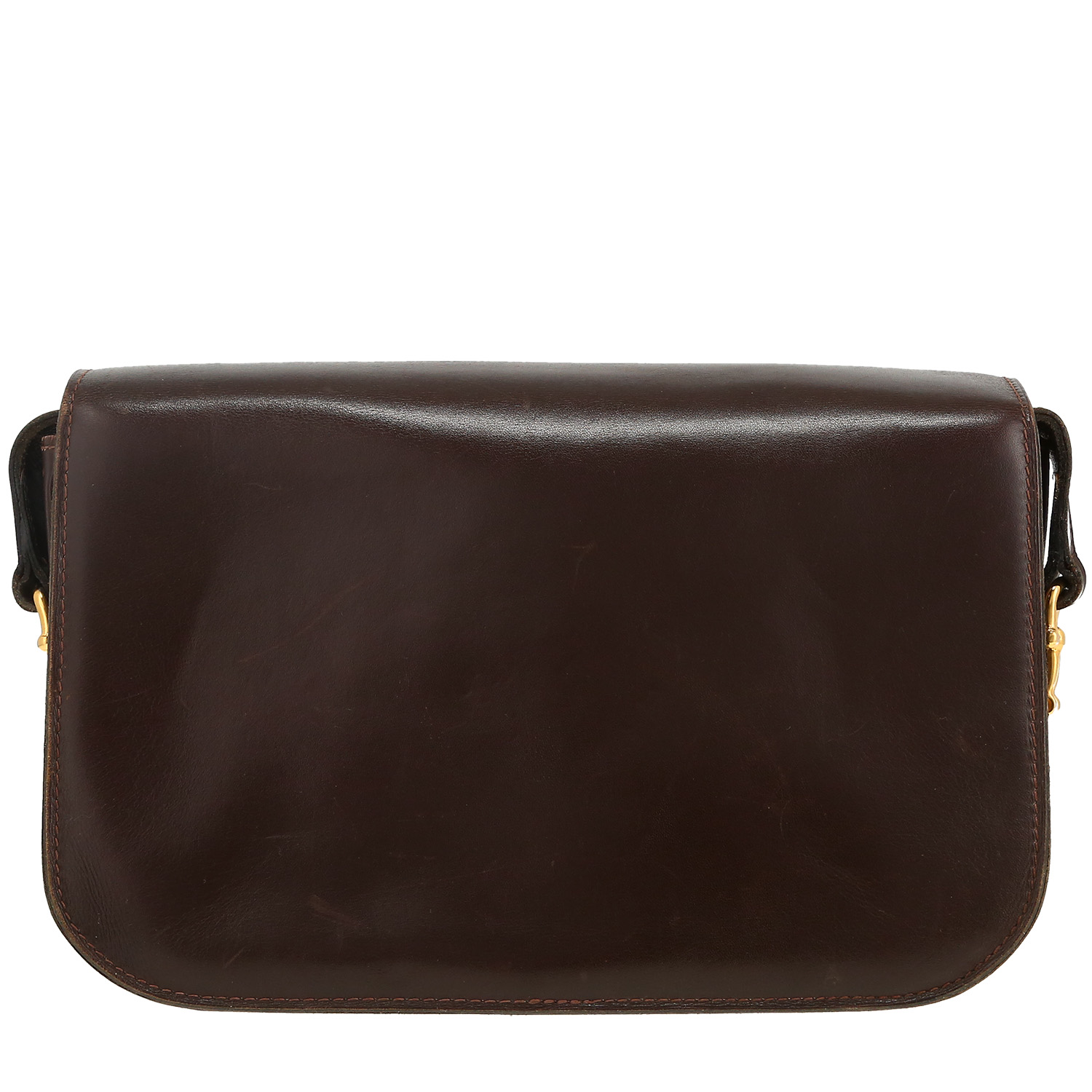 Celine Vintage handbag in brown leather - Detail D4