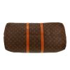 Bolsa de viaje Louis Vuitton  Keepall 55 en lona Monogram marrón y cuero natural - Detail D1 thumbnail