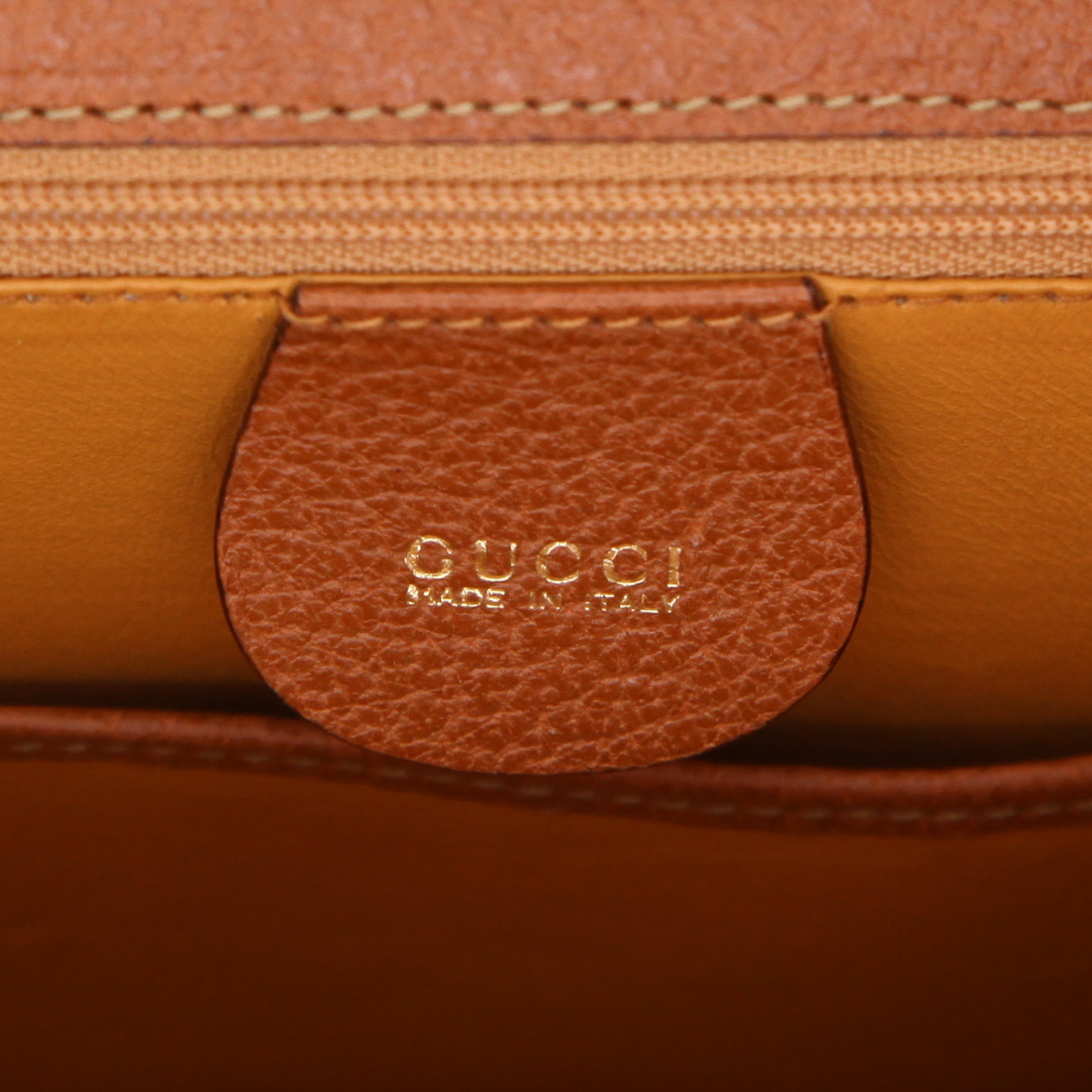 Gucci  Bamboo handbag  in brown Pecari leather  and bamboo - Detail D2