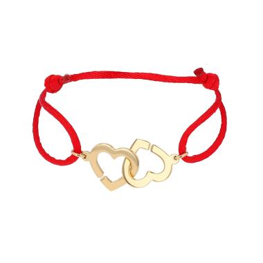 Bracciale Dinh Van Double coeurs R13 in oro giallo