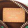 Llavero Louis Vuitton  Nano Speedy en lona a cuadros marrón y verde y cuero natural - Detail D2 thumbnail