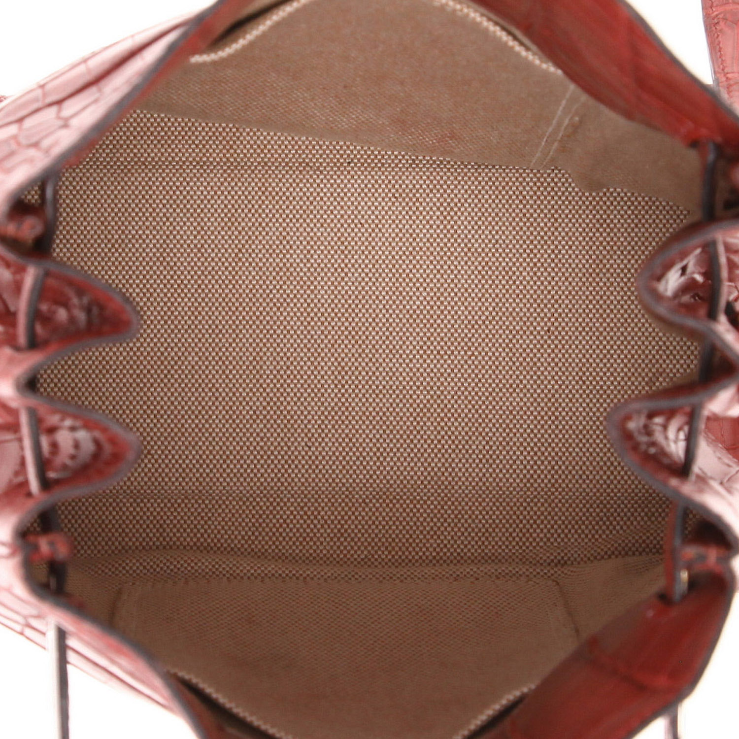 Hermès  Kelly Sport handbag  in raspberry pink niloticus crocodile - Detail D3